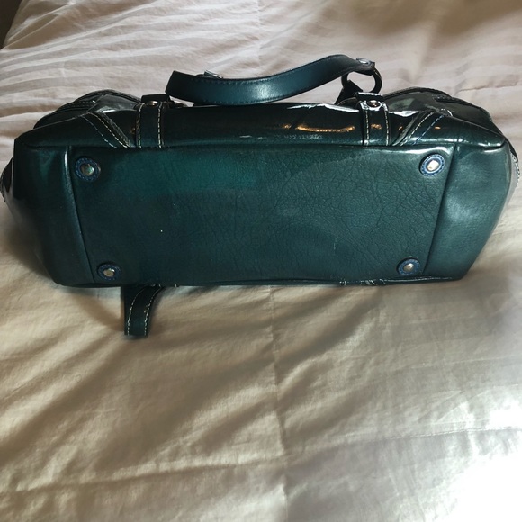 Authentic Coach Fall Teal Blue Green Bag Purse - Picture 5 of 5